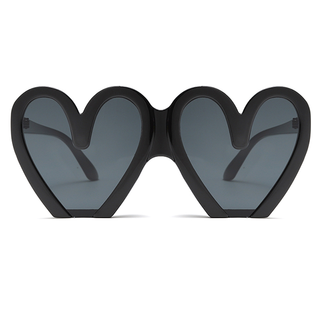Nya hjärtformade överdimensionerade polariserade solglasögon för kvinnor #84050