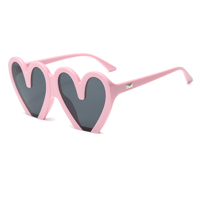 Nya hjärtformade överdimensionerade polariserade solglasögon för kvinnor #84050