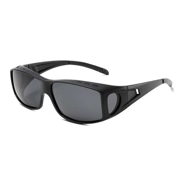 3491 Oversized Oval Design Frame UV400 TAC Polarized Lens Wrapped Covered Sunglasses