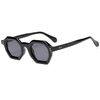 3467 Geometryczny sześciokątny kształt grubej ramki UV400 Kategoria 3 na trendach okulary przeciwsłoneczne unisex
