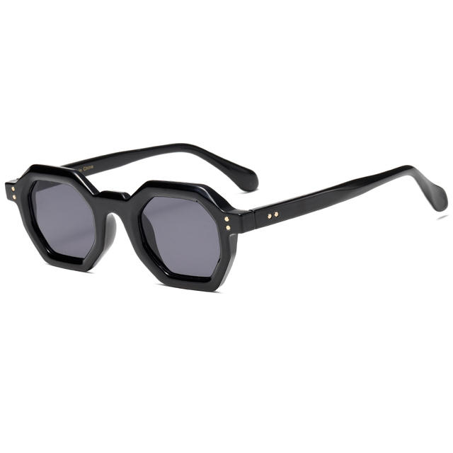 3467 Geometric Hexagonal Shape Chunky Frame UV400 Category 3 On Trend Unisex Sunglasses