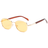 2288 Klassische runde schlanke Metallrahmen Flexible Gummi -Nasenpolster Unisex Sonnenbrille
