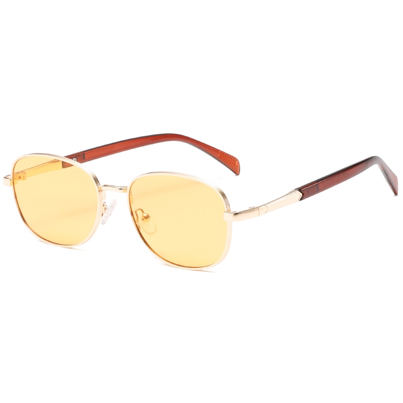 2288 Klassische runde schlanke Metallrahmen Flexible Gummi -Nasenpolster Unisex Sonnenbrille