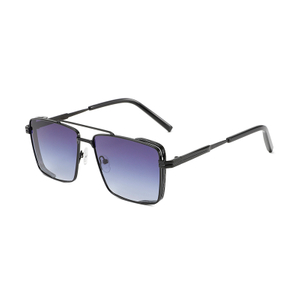 2282 Gental Square Form Metal -Rahmen mit bedeckter Seite Doppelbrücke Einzigartige Unisex -Sonnenbrille