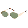 2281 Populär verkaufen kleine ovale Rahmen Ultradünne Metallblech Tempel Unisex Sonnenbrille