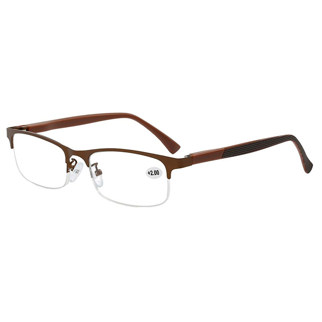 3122 Combination Material Semi Rimless Unisex Reading Glasses