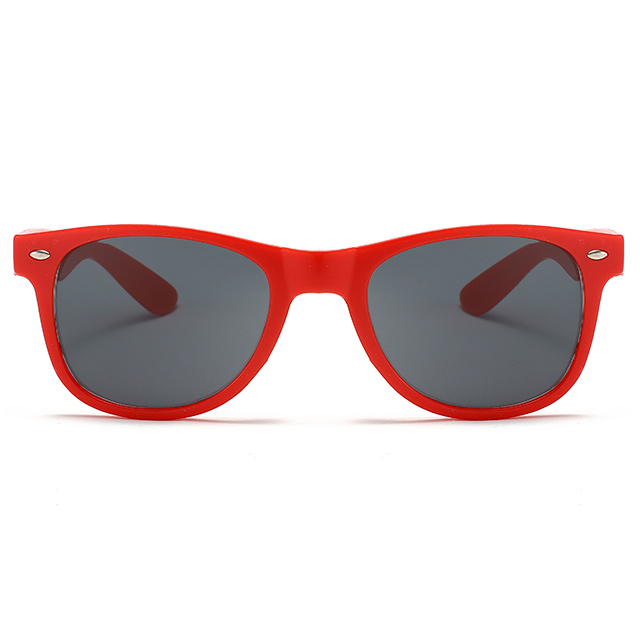 88163-4 Shiny Red Arched Nose Bridge Sales Promotional Sunglasses