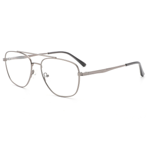 507 Double Nose Bridges Aviator Style Men Metal Optical Frames