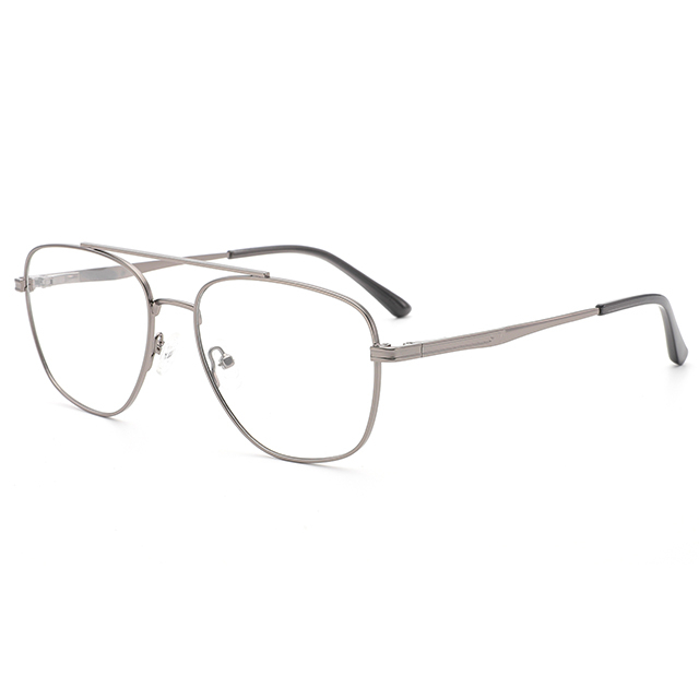 507 Double Nose Bridges Aviator Style Men Metal Optical Frames