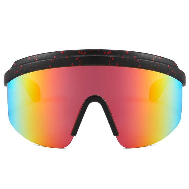 86506 Biggie Halfrim Frame Real Revo Color Coated Lens Coverage Mask Sports Sunglasses