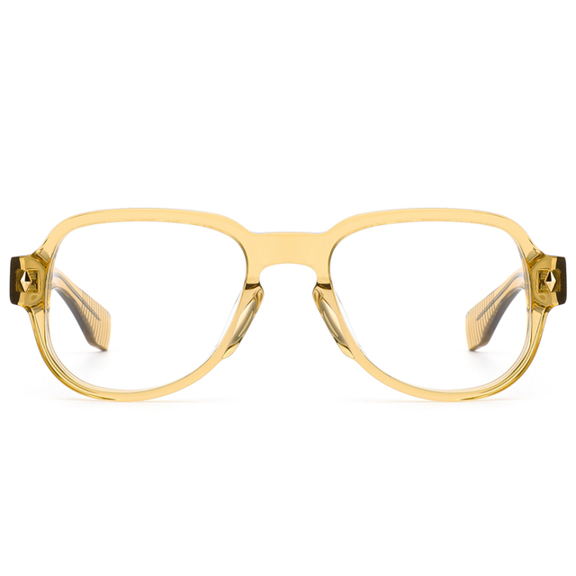 8014 Thick Acetate Construction Key Hole Shape Nose Bridge Spoiler Aviator Men Optical Frames