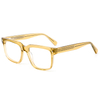 8019 Square Shaped Frames with Metal Pin Inserted Temples Ready Goods Acetate Optical Frames for Men