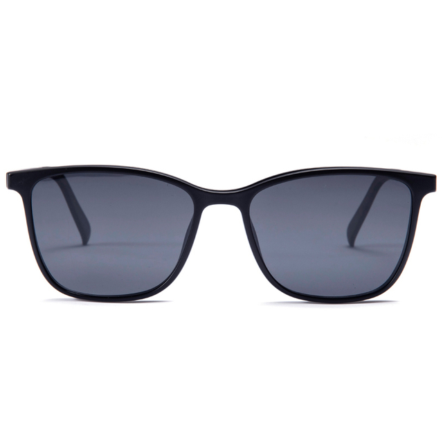 1905 Square Shaped Spectacle Frame Magnetic Type Plastic Steel Clip On Eyeglasses