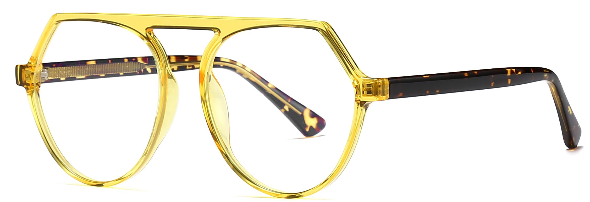 Stock Geometrical Shape Top Nose Bridge Fashion Design TR90+CP Anti-blue Light Women Optical Frames #2033