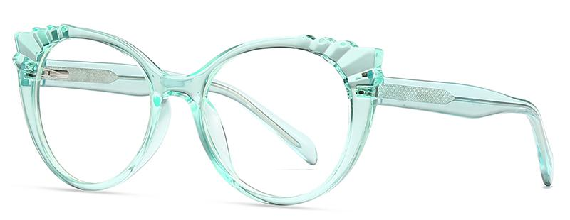 สต็อกแฟชั่นการออกแบบแมวตาเลนส์แสงสีฟ้าการปิดกั้นแว่นตากรอง TR90 + CP ผู้หญิงกรอบแสง #2037