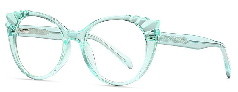 Stock Fashion Design Cat Eye Blue Light Linser Blokering Briller Filter TR90+CP Dame Optiske stel #2037