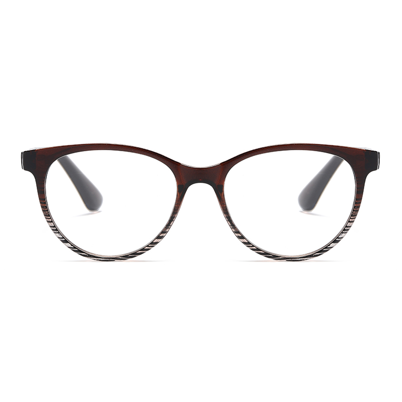 Macskaszem alakú gradiens mintás keret női PC olvasószemüveg #81317
