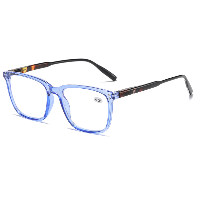  រាងចតុកោណកែង ស៊ុមគ្រីស្តាល់ ប្រាសាទអណ្តើក Unisex PC Reading Glasses #81316