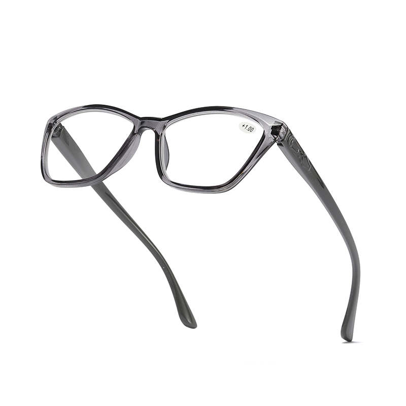 Женские пластиковые очки для чтения в форме кошачьего глаза с кристаллами #81319
