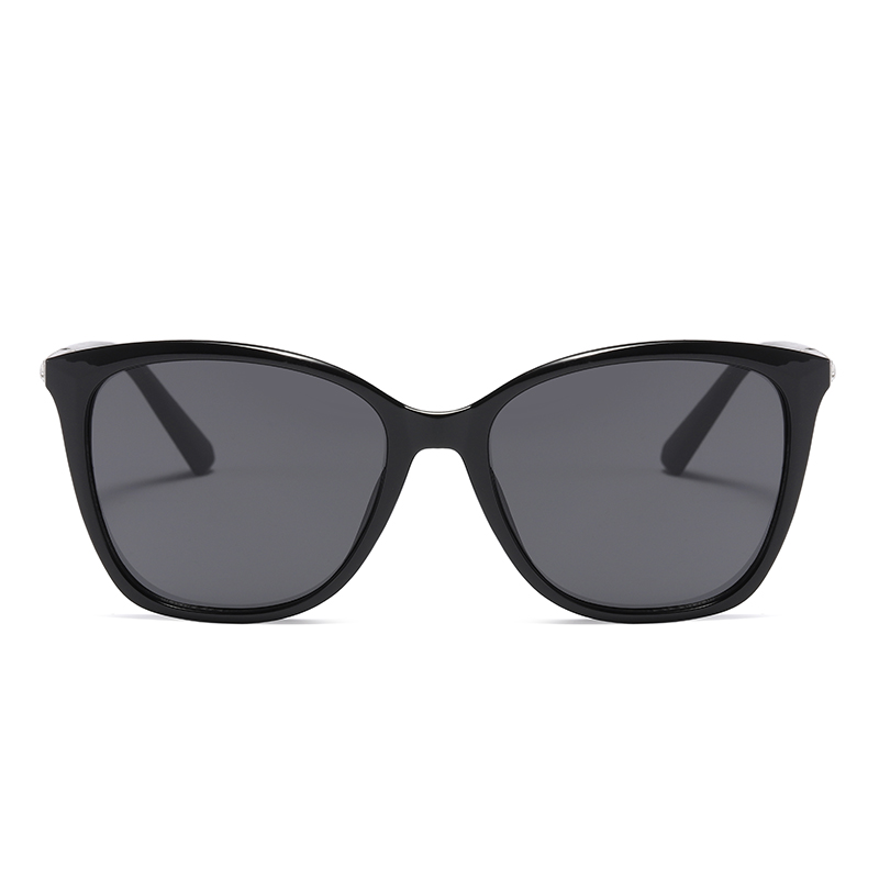 Жіночі поляризовані сонцезахисні окуляри з переробленого ПК у великій оправі зі стразами #81586