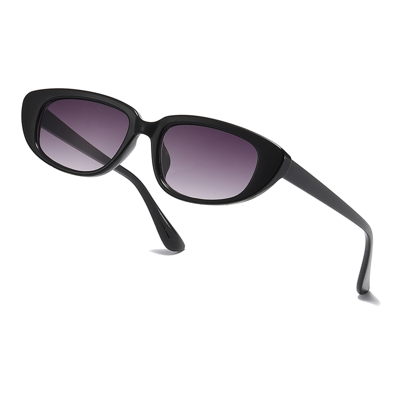 Модные трендовые узкие овальные женские поляризованные солнцезащитные очки из переработанного ПК #81478