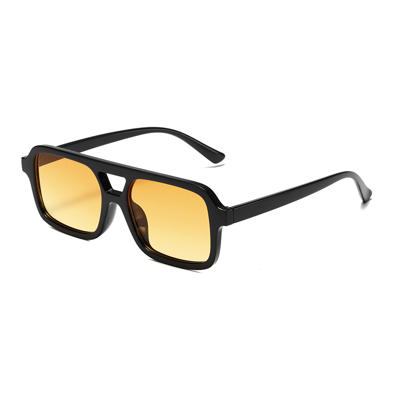 3485 Zagrzezany kwadratowy płaski górna górna ramka pilotowa podwójna most stylowe okulary przeciwsłoneczne Unisex
