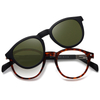 33103 Round Shaped Frame Hidden Magnetic Type Unisex Clip On Sunglasses