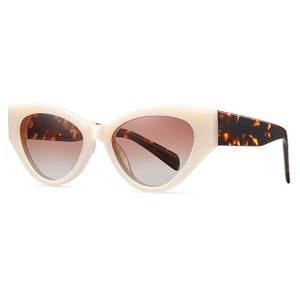 32122 zarte Katzenaugenform Frauen Acetat Sonnenbrille