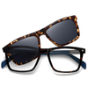 33102 Rectangular Frame TAC Polarized Lens Unisex Clip Ons Sunglasses