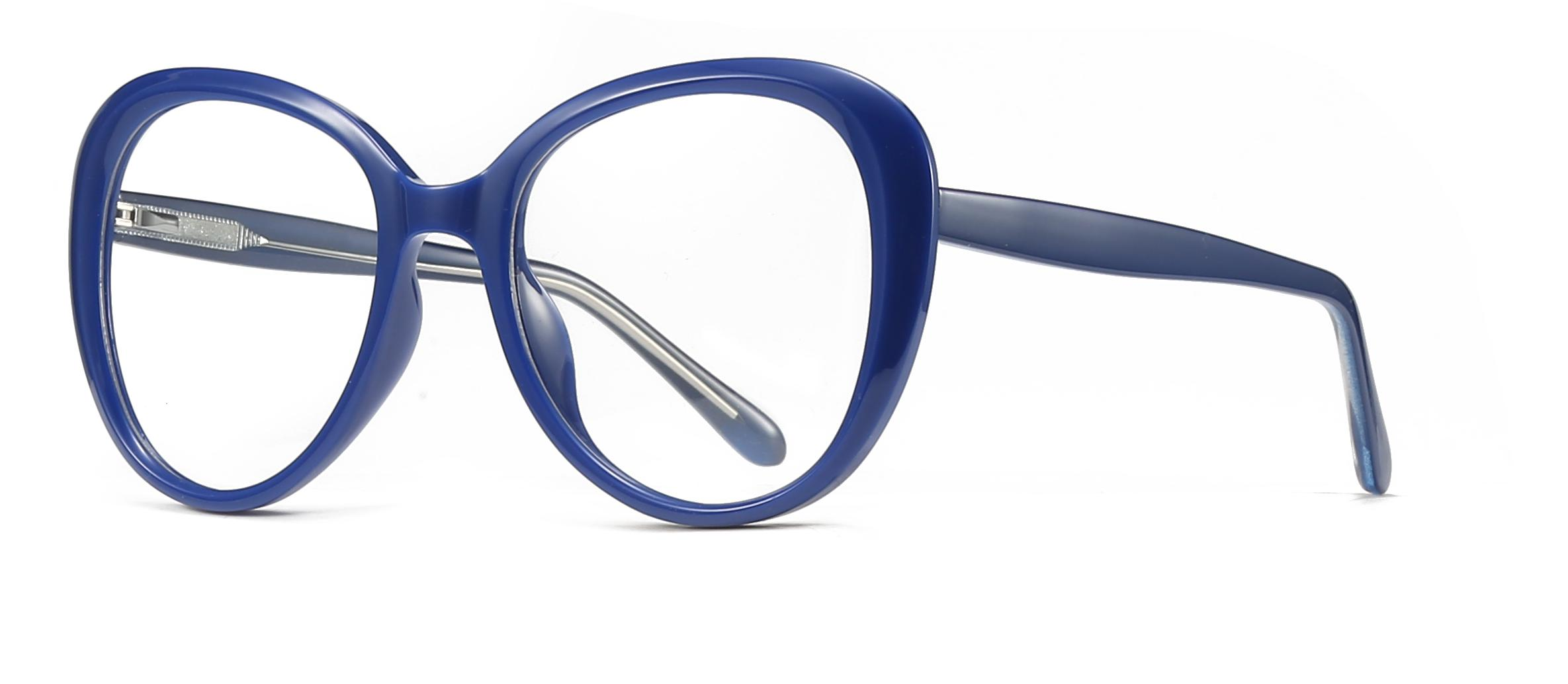 Stock Large Roundish Fron Frame TR90+CP Anti-blue Women Optical Frame #2013