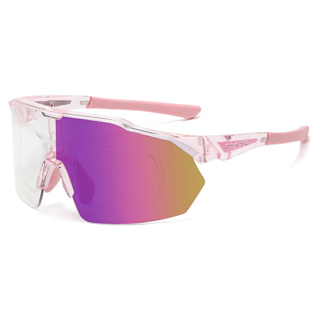 89583 Large Size Photochromic Prescription Sports Shield Sunglasses