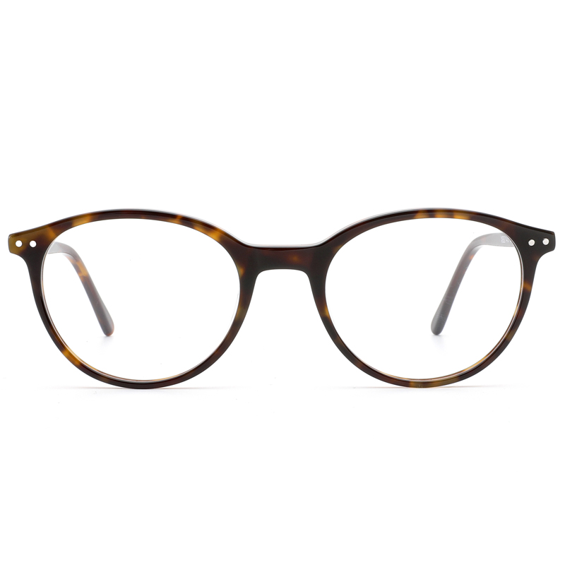 2145 Oval Shaped Full Rims with Silver Studs Ready Goods Slim Acetate Optical Frames