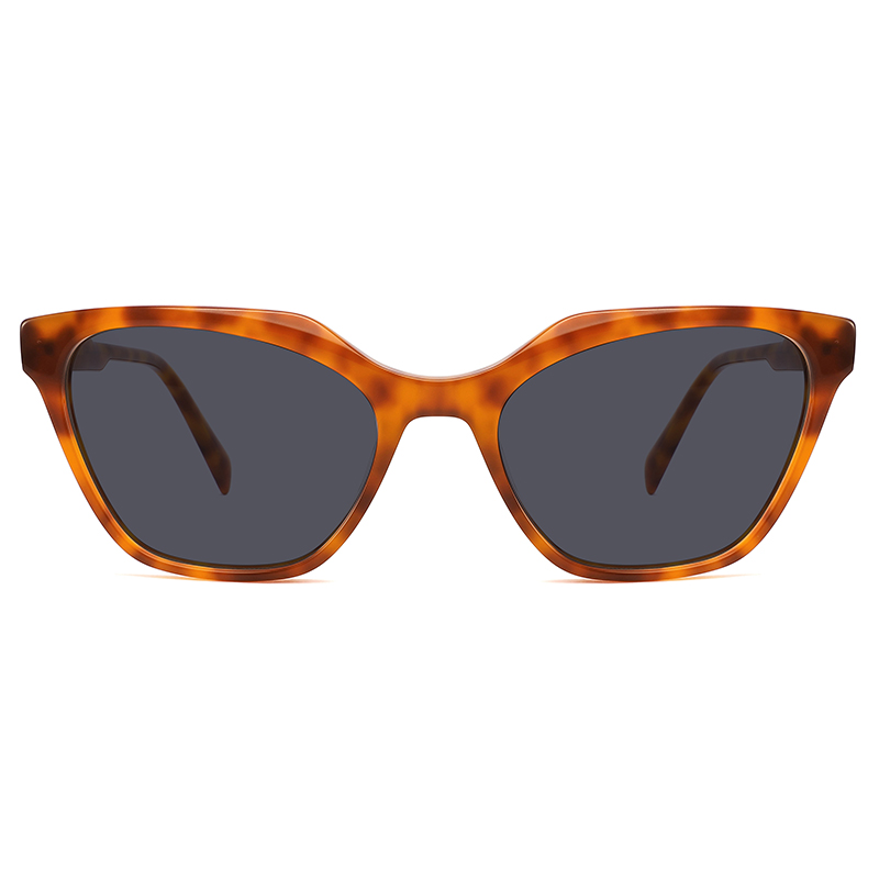 2140 Spring Hinge TAC Lensa Lensa Acetate Wanita Cermin mata hitam