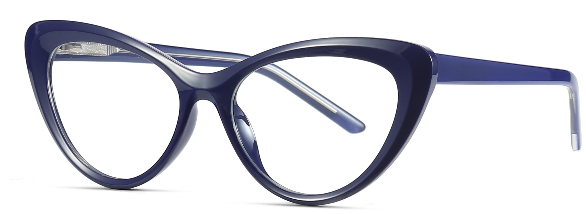 Færdigvarer Mode Cat Eye Shape TR90+CP Anti-blå lyslinse optiske stel til kvinder #2020