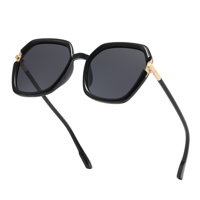 Faisean Deartha Fráma Mór Miotail Maisiú Mná TR90 Polaraithe Sunglasses #81798