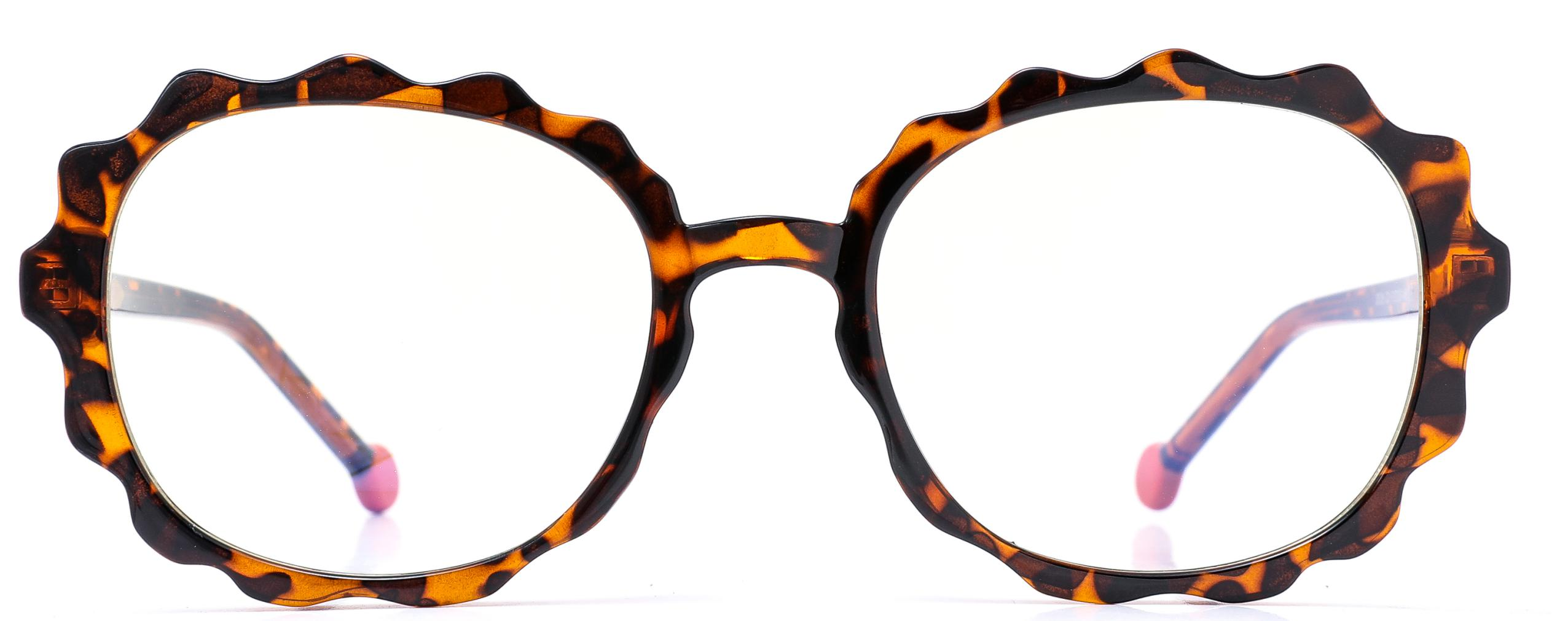 Stock Designed Cute 3D Waving Frames TR90+CP Anti-blue Light Women Optical Frames #2026