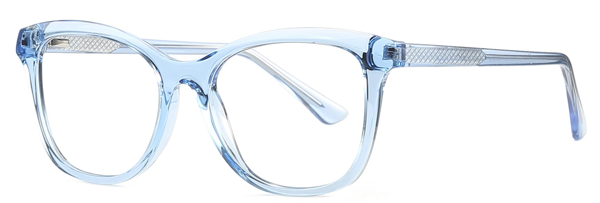 מוצרים מוכנים צורת עין חתול TR90+CP מסגרות אופטיות של נשים אנטי כחול אור #2019