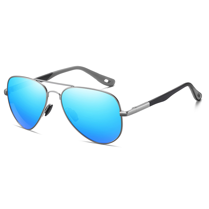 Aviator Double Bridges Polariserte solbriller for menn/kvinner metall + gummi #81701