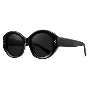 32114 Elegante geometrische ovale Form Frauen Acetat Sonnenbrille