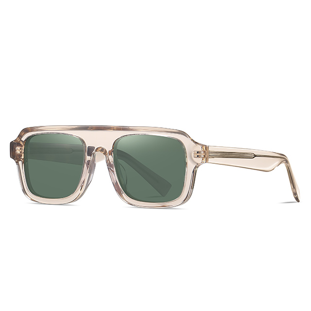 32101 Horizontal Thick Bridge High Quality Unisex Acetate Sunglasses