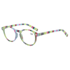 3114 Classic Round Shaped Beautiful Colorful Stripes Reading Glasses