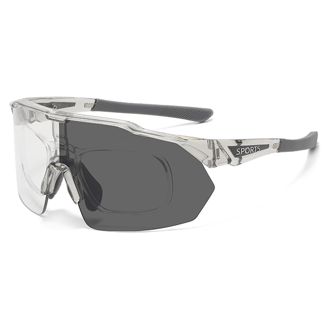 89583 Large Size Photochromic Prescription Sports Shield Sunglasses