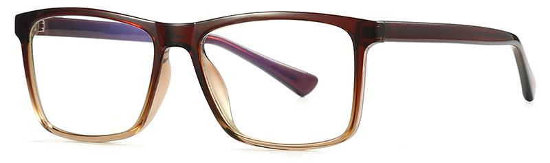 Voorraad rechthoekig computerscherm TR90+CP anti-blauw licht unisex optische frames #2031