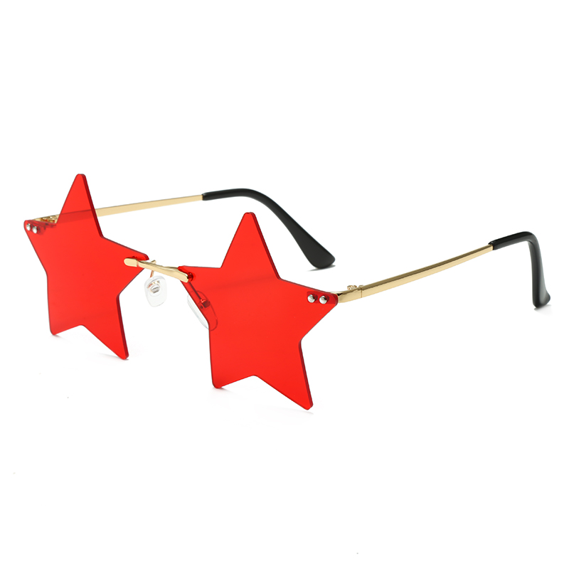 Stock Popular Cute Colorful Star Shape Frame Adult Unisex Party Beach Traveling Concert Festival UV400 Protection Sunglasses #82490