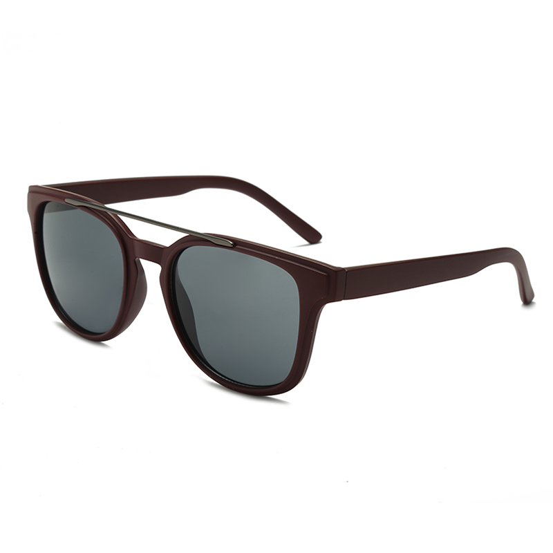 Stock Wayfarer Metall-Doppelnasenstege, Herren/Unisex, PC-polarisierte Sonnenbrille #82699