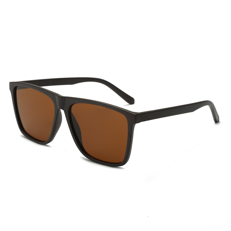 Voorraad lichtgewicht comfortabele horizontale neusbrug ontwerp heren/unisex PC UV400 bescherming zonnebril #82701