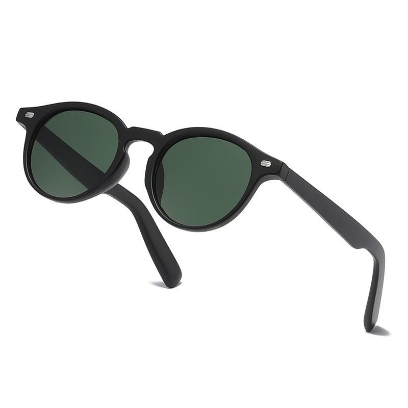 Ochelari de soare unisex polarizați PC reciclați de formă rotundă clasică #81235