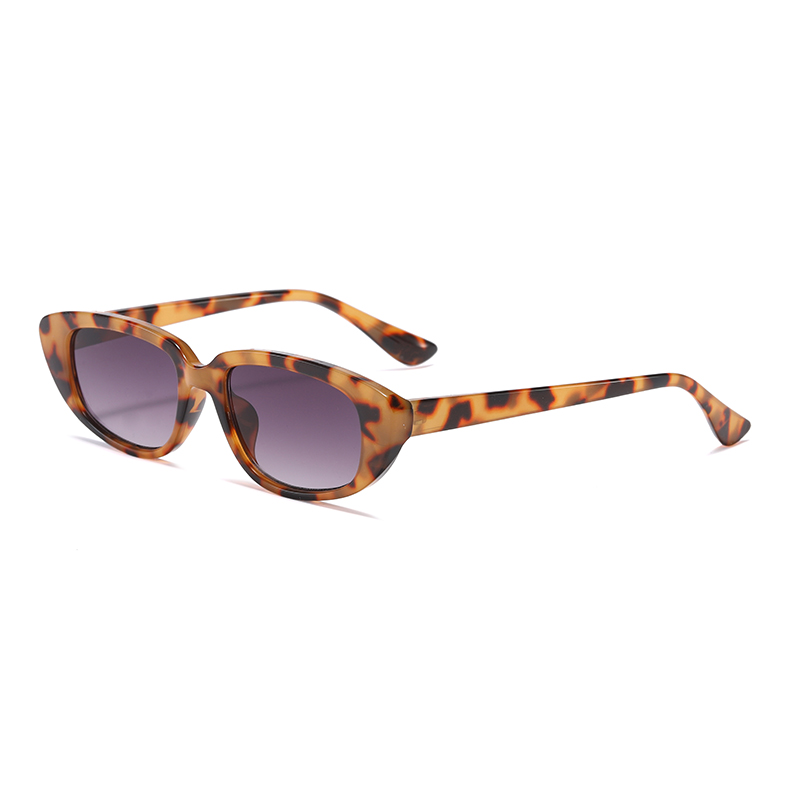 La modă, ochelari de soare polarizați pentru femei, în formă ovală îngustă, PC reciclați #81478