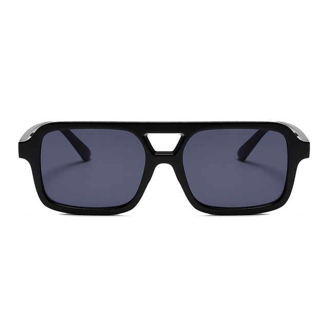 3485 Oversized Square Flat Top Front Frame Pilot Style Double Bridge Stylish Unisex Sunglasses