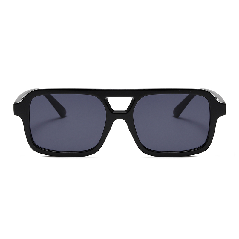 3485 Zagrzezany kwadratowy płaski górna górna ramka pilotowa podwójna most stylowe okulary przeciwsłoneczne Unisex